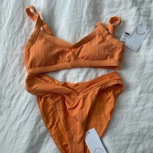 NWT Dippin Daisy's Orange Bikini Set